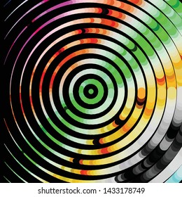 Geometric colorful vector background. Abstract halftone illustration pattern. Vintage texture