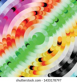 Geometric colorful vector background. Abstract halftone illustration pattern. Vintage texture