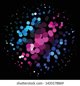 Geometric colorful vector background. Abstract halftone illustration pattern. Vintage texture