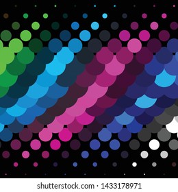 Geometric colorful vector background. Abstract halftone illustration pattern. Vintage texture