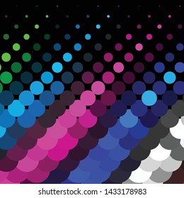 Geometric colorful vector background. Abstract halftone illustration pattern. Vintage texture