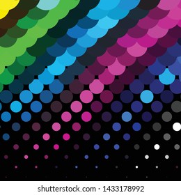 Geometric colorful vector background. Abstract halftone illustration pattern. Vintage texture