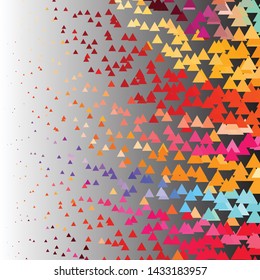 Geometric colorful vector background. Abstract halftone illustration pattern. Vintage texture