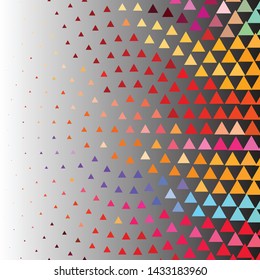 Geometric colorful vector background. Abstract halftone illustration pattern. Vintage texture