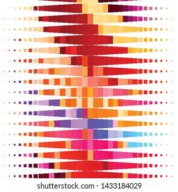 Geometric colorful vector background. Abstract halftone illustration pattern. Vintage texture