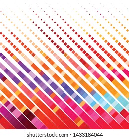 Geometric colorful vector background. Abstract halftone illustration pattern. Vintage texture