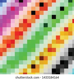 Geometric colorful vector background. Abstract halftone illustration pattern. Vintage texture