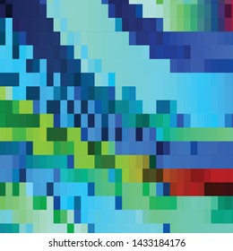 Geometric colorful vector background. Abstract halftone illustration pattern. Vintage texture