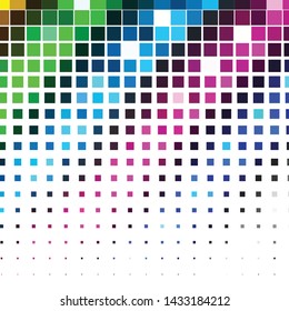 Geometric colorful vector background. Abstract halftone illustration pattern. Vintage texture