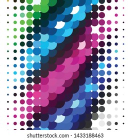 Geometric colorful vector background. Abstract halftone illustration pattern. Vintage texture