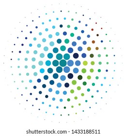 Geometric colorful vector background. Abstract halftone illustration pattern. Vintage texture