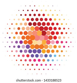 Geometric colorful vector background. Abstract halftone illustration pattern. Vintage texture