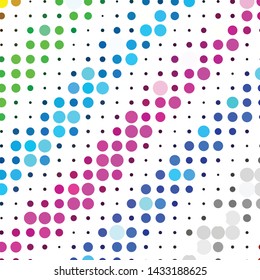 Geometric colorful vector background. Abstract halftone illustration pattern. Vintage texture