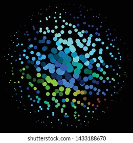 Geometric colorful vector background. Abstract halftone illustration pattern. Vintage texture