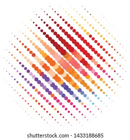 Geometric colorful vector background. Abstract halftone illustration pattern. Vintage texture