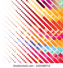 Geometric colorful vector background. Abstract halftone illustration pattern. Vintage texture