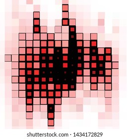 Geometric colorful vector background. Abstract halftone illustration pattern. Vintage texture