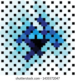 Geometric colorful vector background. Abstract halftone illustration pattern. Vintage texture