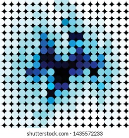 Geometric colorful vector background. Abstract halftone illustration pattern. Vintage texture