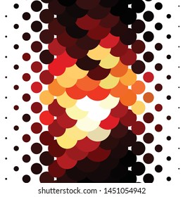 Geometric colorful vector background. Abstract halftone illustration pattern. Vintage texture