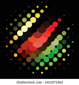 Geometric colorful vector background. Abstract halftone illustration pattern. Vintage texture