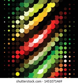 Geometric colorful vector background. Abstract halftone illustration pattern. Vintage texture