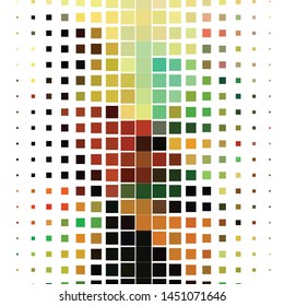 Geometric colorful vector background. Abstract halftone illustration pattern. Vintage texture
