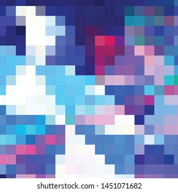 Geometric colorful vector background. Abstract halftone illustration pattern. Vintage texture