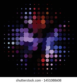 Geometric colorful vector background. Abstract halftone illustration pattern. Vintage texture