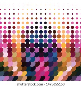 Geometric colorful vector background. Abstract halftone illustration pattern. Vintage texture