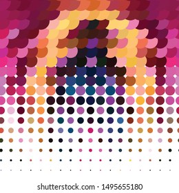 Geometric colorful vector background. Abstract halftone illustration pattern. Vintage texture