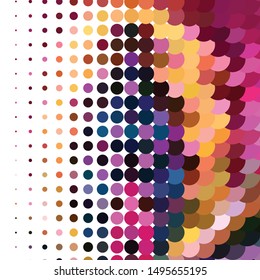 Geometric colorful vector background. Abstract halftone illustration pattern. Vintage texture