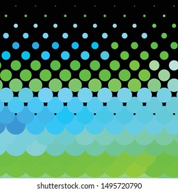 Geometric colorful vector background. Abstract halftone illustration pattern. Vintage texture