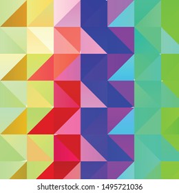Geometric colorful vector background. Abstract halftone illustration pattern. Vintage texture