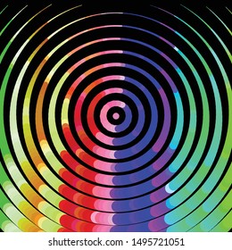 Geometric colorful vector background. Abstract halftone illustration pattern. Vintage texture