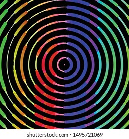 Geometric colorful vector background. Abstract halftone illustration pattern. Vintage texture