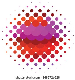Geometric colorful vector background. Abstract halftone illustration pattern. Vintage texture