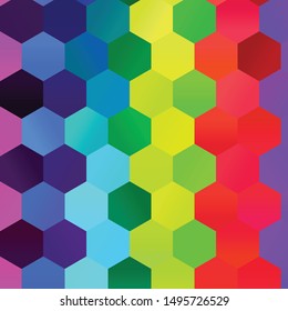 Geometric colorful vector background. Abstract halftone illustration pattern. Vintage texture