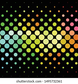 Geometric colorful vector background. Abstract halftone illustration pattern. Vintage texture