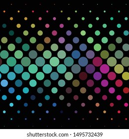 Geometric colorful vector background. Abstract halftone illustration pattern. Vintage texture