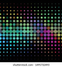 Geometric colorful vector background. Abstract halftone illustration pattern. Vintage texture