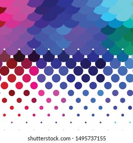 Geometric colorful vector background. Abstract halftone illustration pattern. Vintage texture