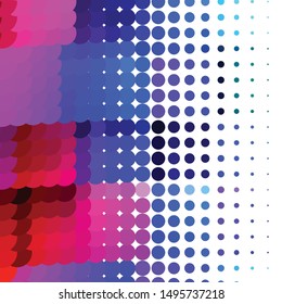 Geometric colorful vector background. Abstract halftone illustration pattern. Vintage texture