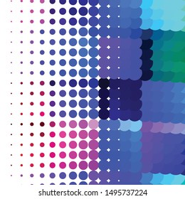 Geometric colorful vector background. Abstract halftone illustration pattern. Vintage texture