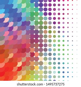 Geometric colorful vector background. Abstract halftone illustration pattern. Vintage texture