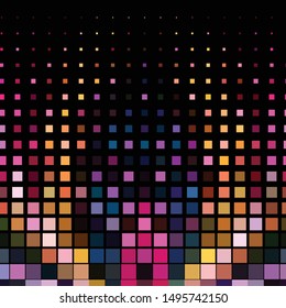 Geometric colorful vector background. Abstract halftone illustration pattern. Vintage texture