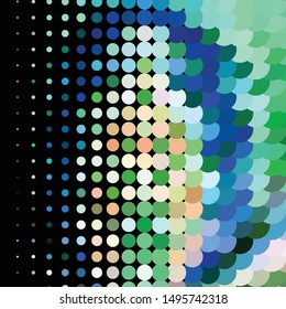 Geometric colorful vector background. Abstract halftone illustration pattern. Vintage texture