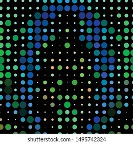Geometric colorful vector background. Abstract halftone illustration pattern. Vintage texture