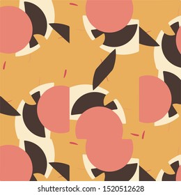 Geometric colorful vector background. Abstract halftone illustration pattern. Vintage texture