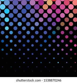 Geometric colorful vector background. Abstract halftone illustration pattern. Vintage texture